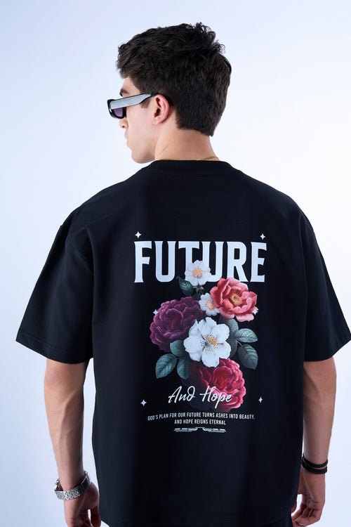 Black Flower Tee