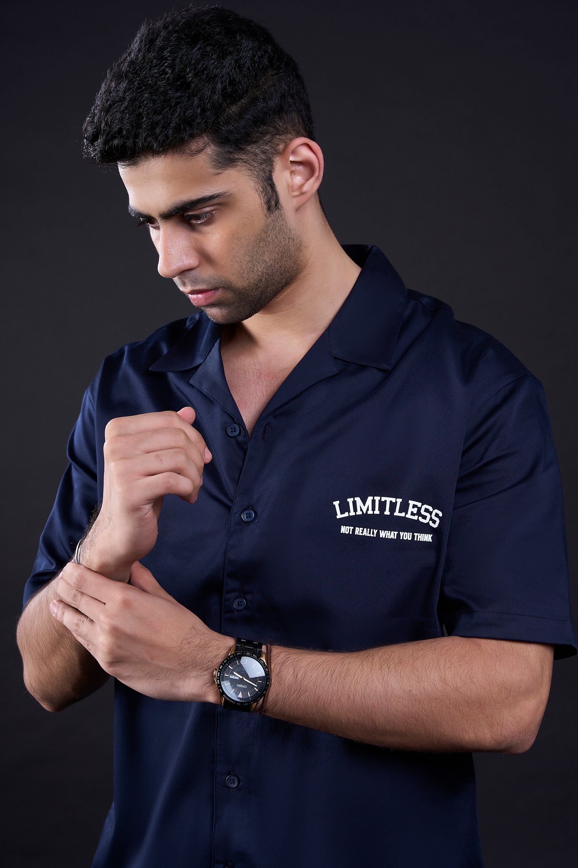 Bowling Shirt (Navy Blue)